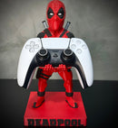 Suporte Premium Para Controle de Playstation e Xbox Deadpool  de luxo  pintado a mão Pronta Entrega com chaveiro de brinde