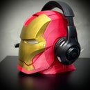 Suporte/Decoração Para Headset Fone Gamer -  Homem de Ferro (Iron Man)  de luxo  pintado a mão Pronta Entrega